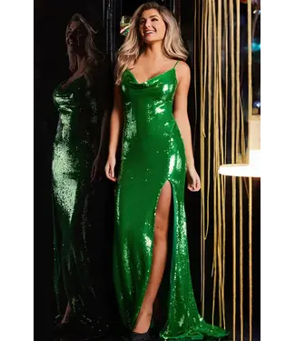 63167 Robe  Scintillante Vert Flash