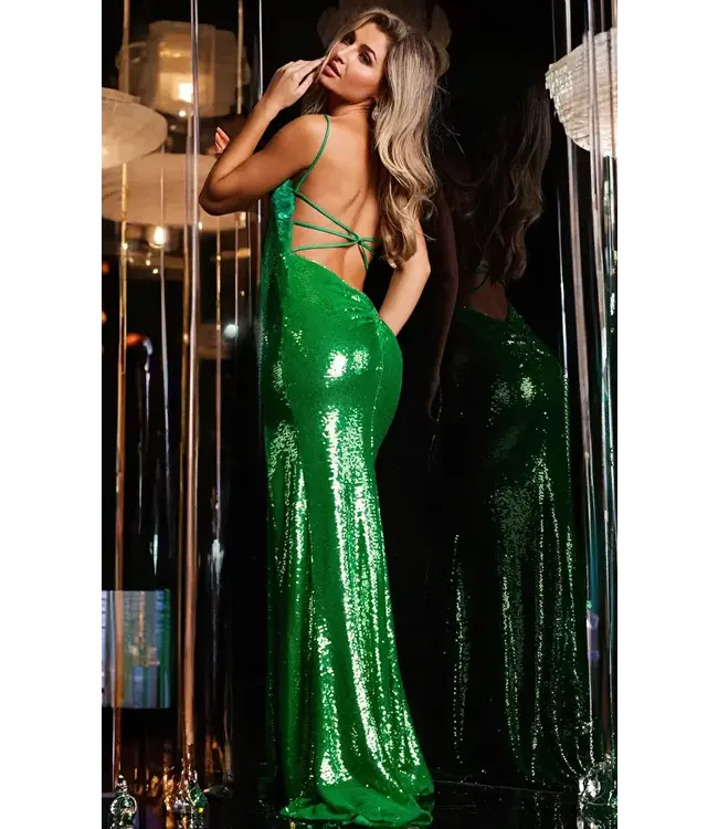 63167 Robe  Scintillante Vert Flash