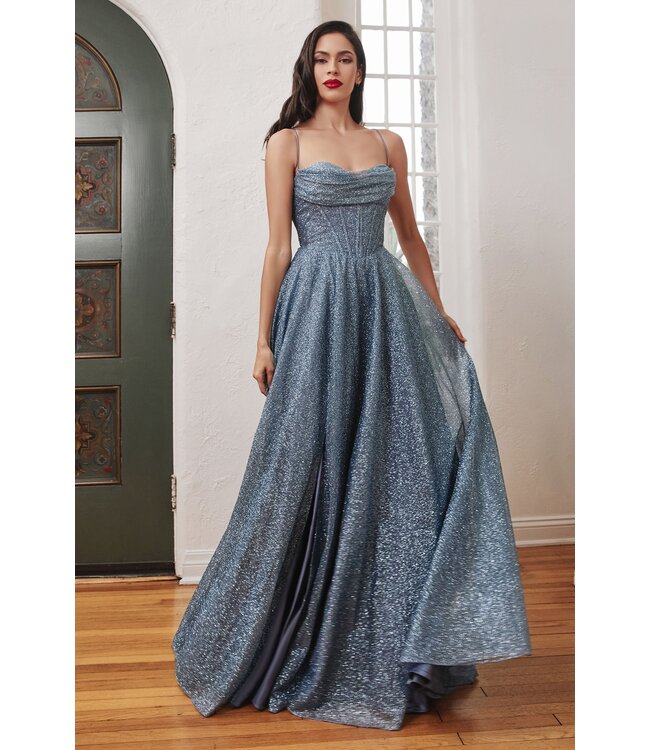 252 robe Fluide bleu fumé