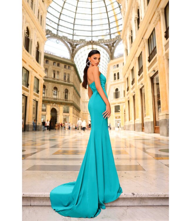 NC1063 Robe Sirène Turquoise