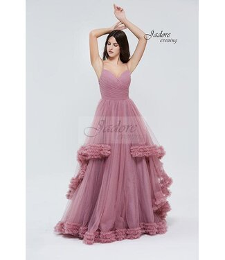 J20023 Robe En Tulle Mauve