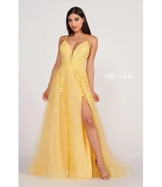 34095 Robe Jaune En Tulle