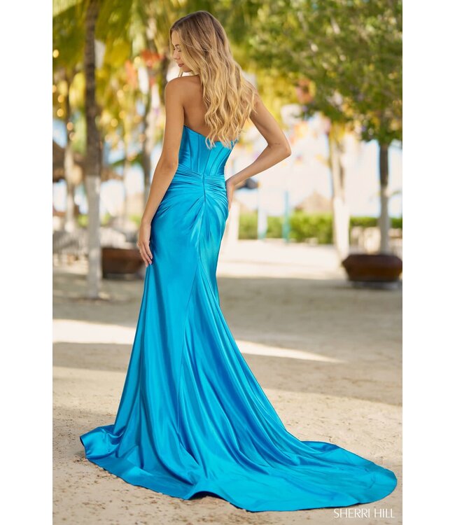 56161 Robe Avec Corset Bustier Peacock