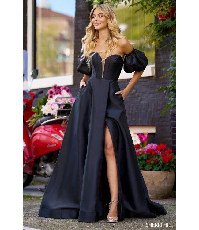 56249 Robe Avec Fente Marine