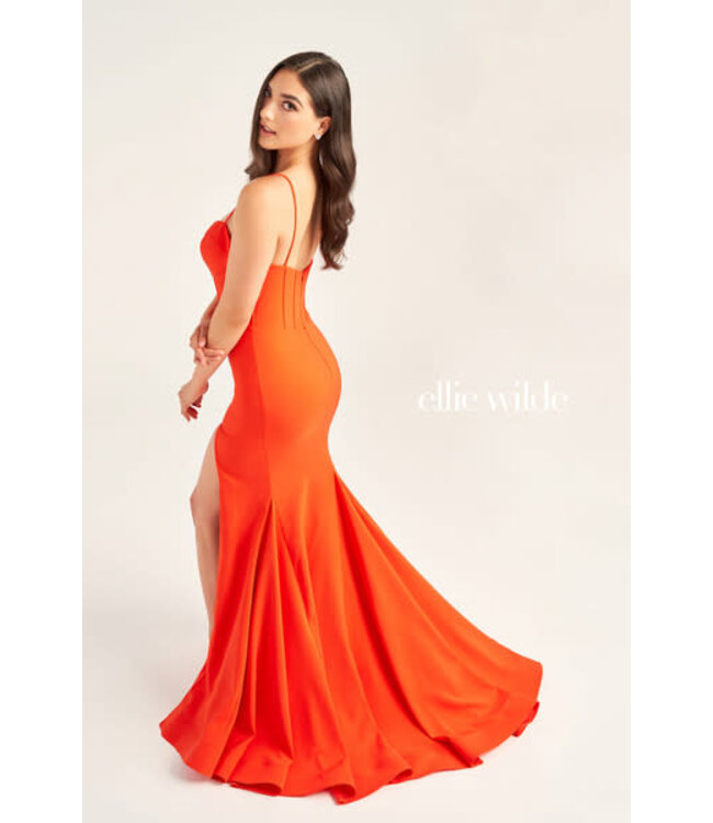 35214 Robe Ajustée À Corset Rouge