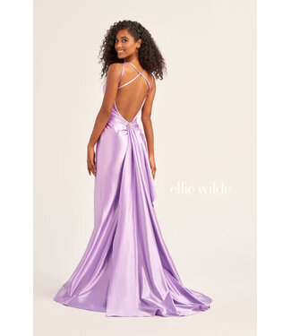 35212 Robe Effet Corset Lilas