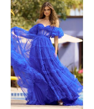 55558 Robe En Tulle Avec Corset Fushia