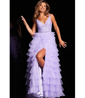 37001 Robe À Volant Lilas