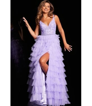 Jovani 37001 Robe À Volant Lilas