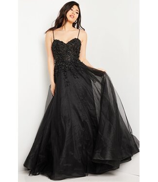 25825 Robe En Tulle Brillante Noire