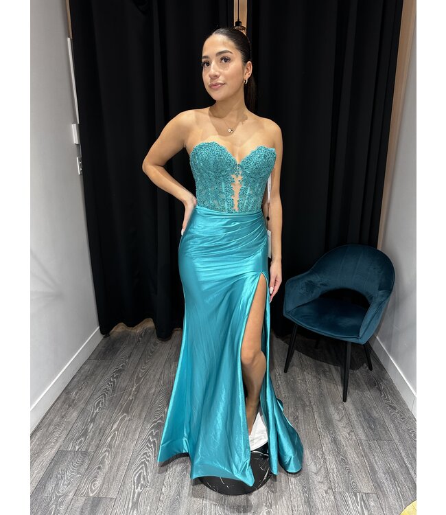 56198 Robe Corset Teal