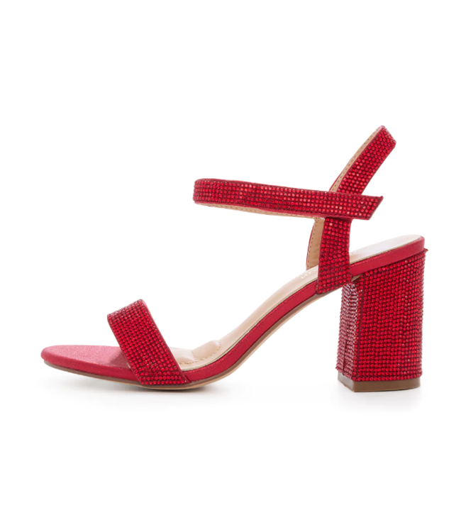 ANNA Sandales Rouges Brillantes ANNA