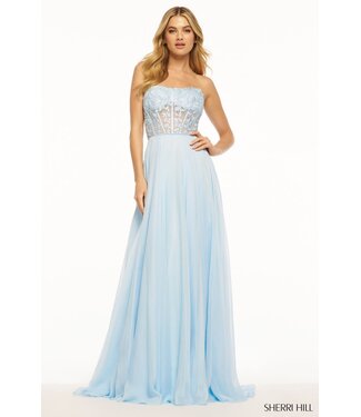 56088 Robe Corset Fluide Bleu Poudre