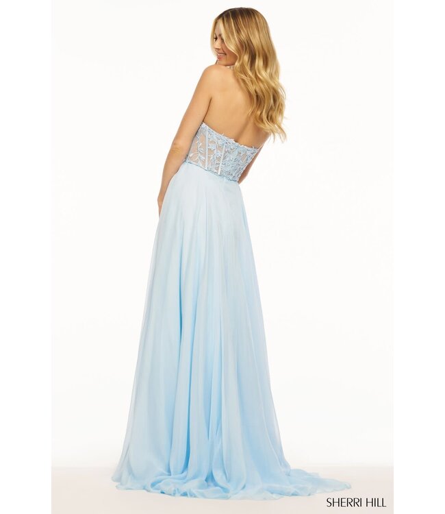 56088 Robe Corset Fluide Bleu Poudre
