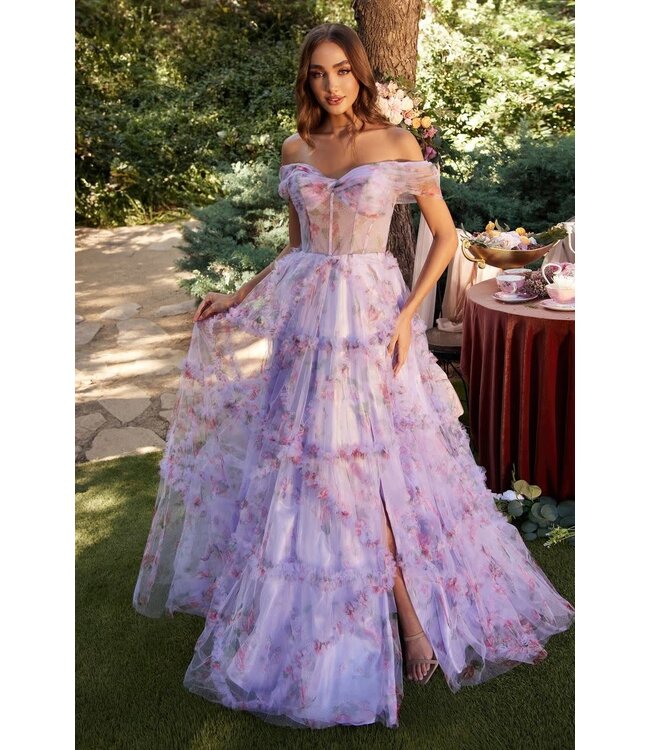 6821 Robe Fleurie Lavande