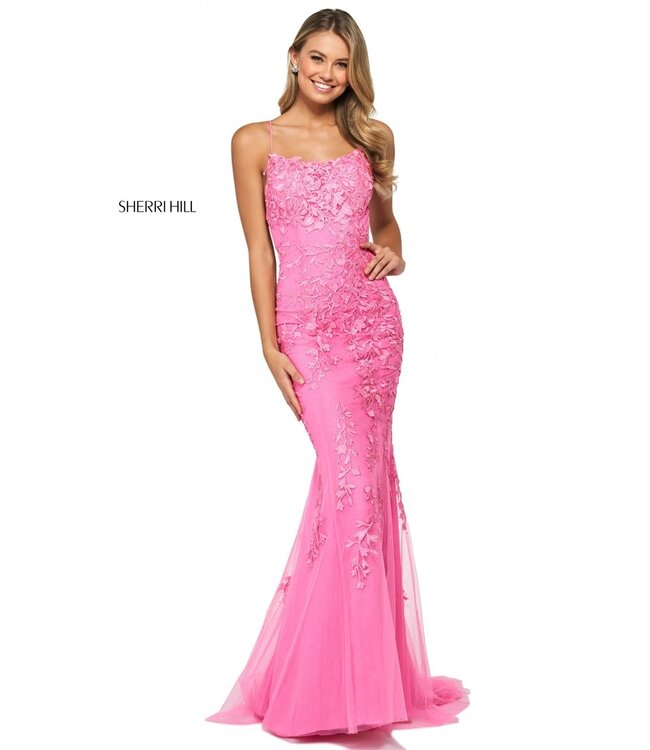 52338 Robe Ajustée Dos Lacé Emeraude