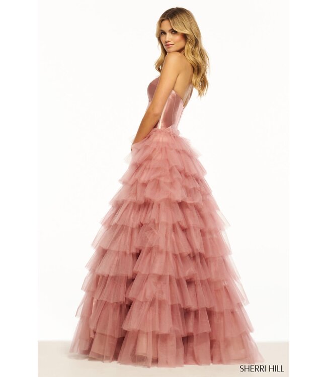 55928 Robe Bustier à étages Blush