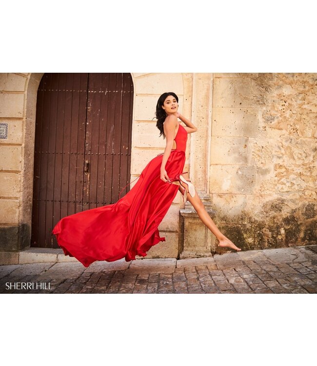 51631 Robe En Satin Nude