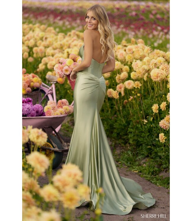 56149 Robe En Satin Dorée