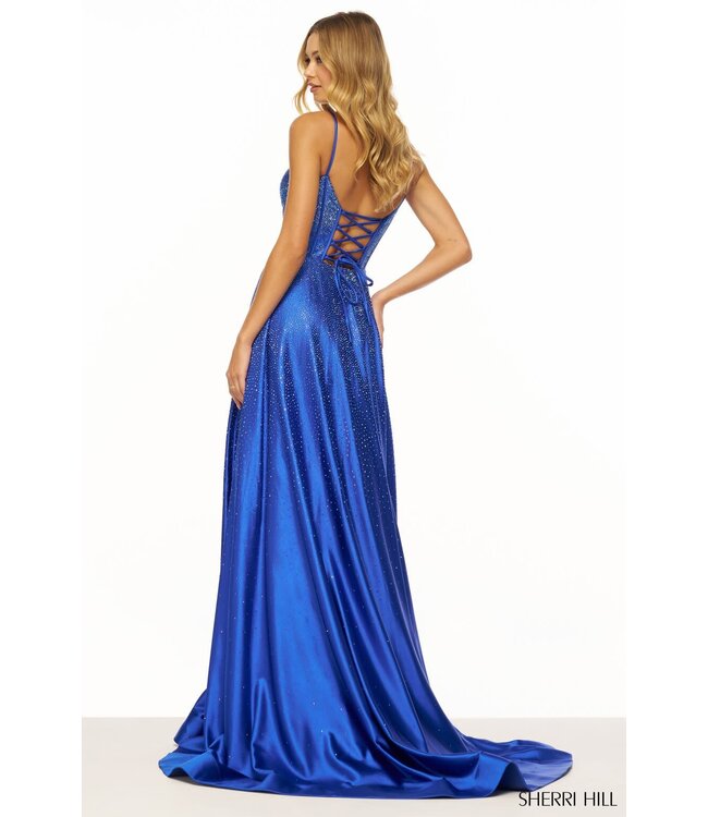 56190 Robe Corset Avec Fente Noir