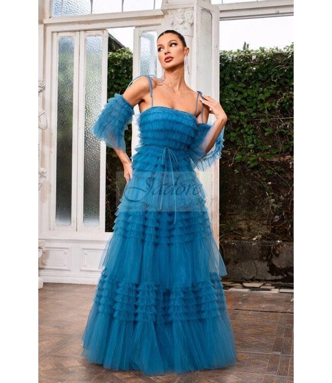 J24043 Robe À Étage Peacock