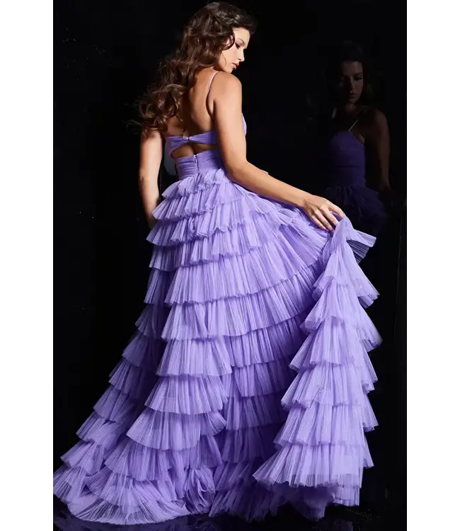 38290 Robe De Tulle À Étages Lilas
