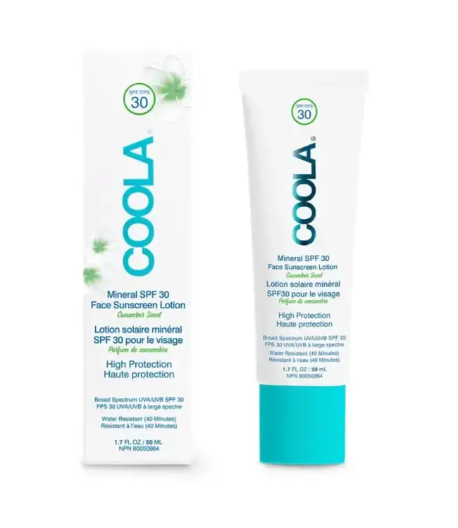 Coola Crème Solaire Visage Concombre FPS30