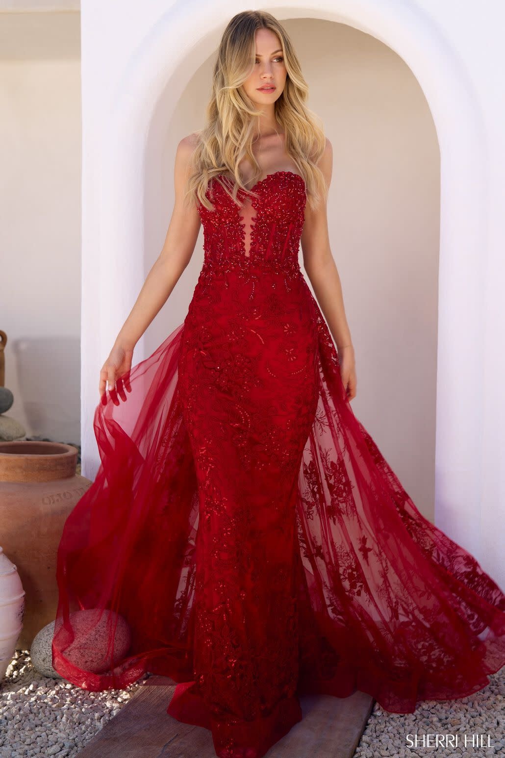 56670 Robe Ajustee Avec Jupe En Tulle Marine Mirage