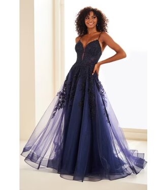 34036 Robe En Tulle Marine