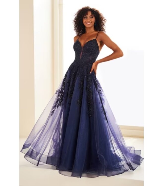 34036 Robe En Tulle Marine