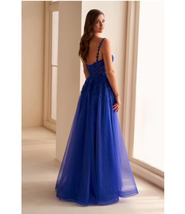 36228 Robe En Tulle Avec Fleurs Royal