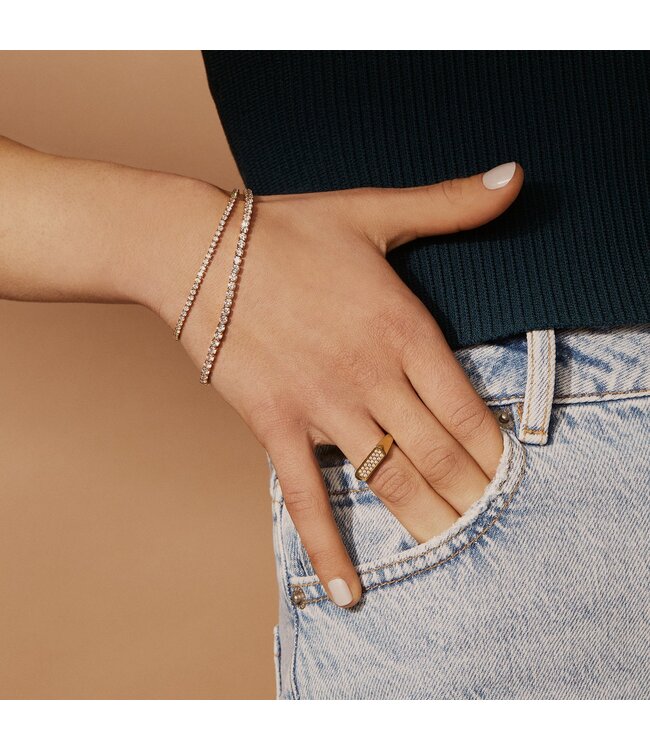 Mia Mini Tennis Bracelet Argent