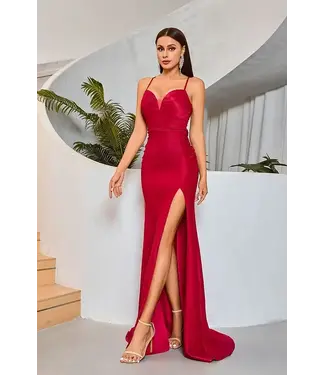 J25037 Robe Ajustée Bourgogne