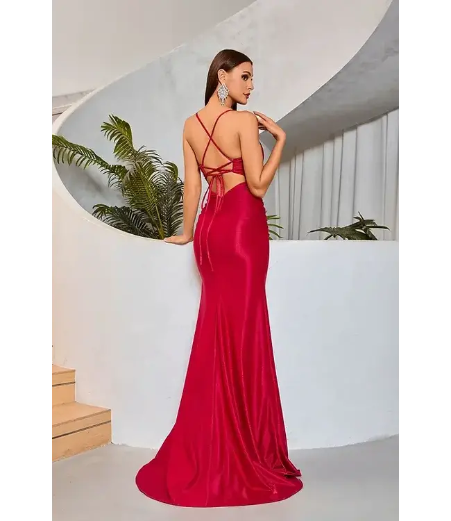 J25037 Robe Ajustée Bourgogne