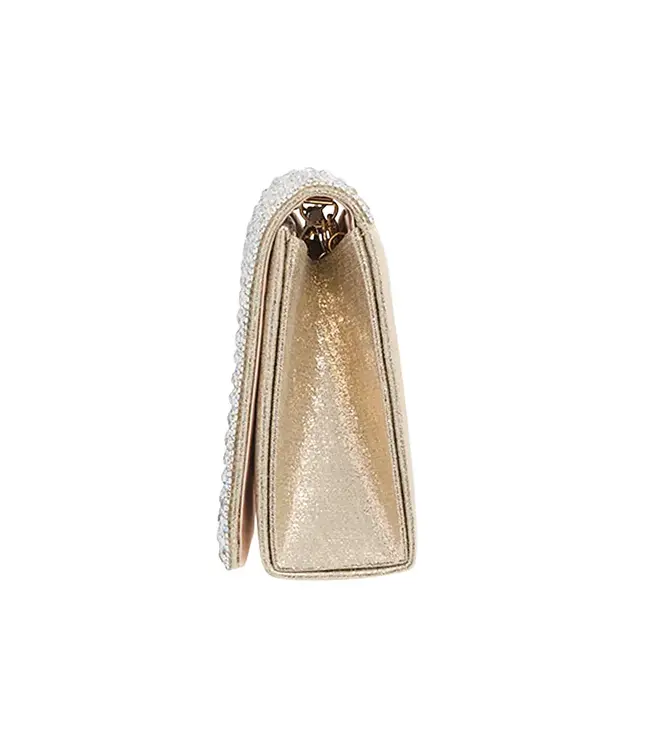 Sac À Main Nude Or Brillant Plat