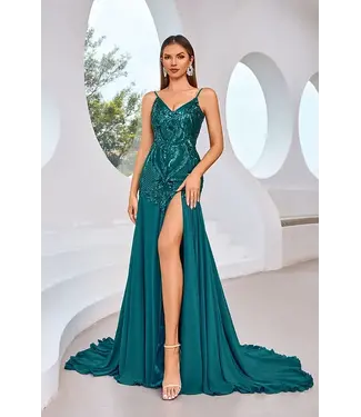J25015 Robe Ajustée Emerald