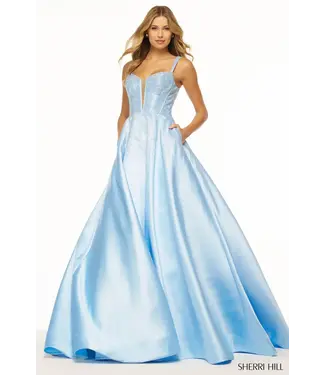 56106 Robe Satiné Brillante Jaune