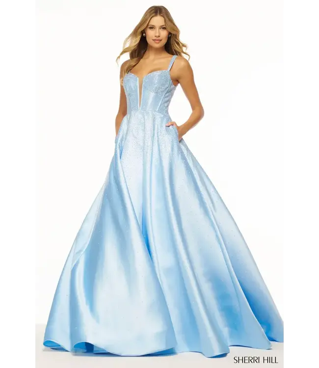 56106 Robe Satiné Brillante Jaune