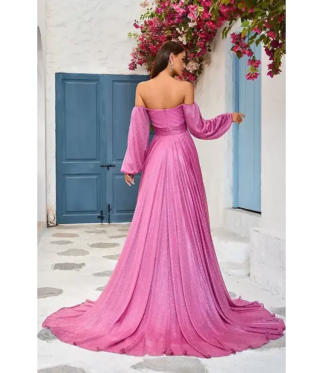 J25010 Robe Scintillante Rose