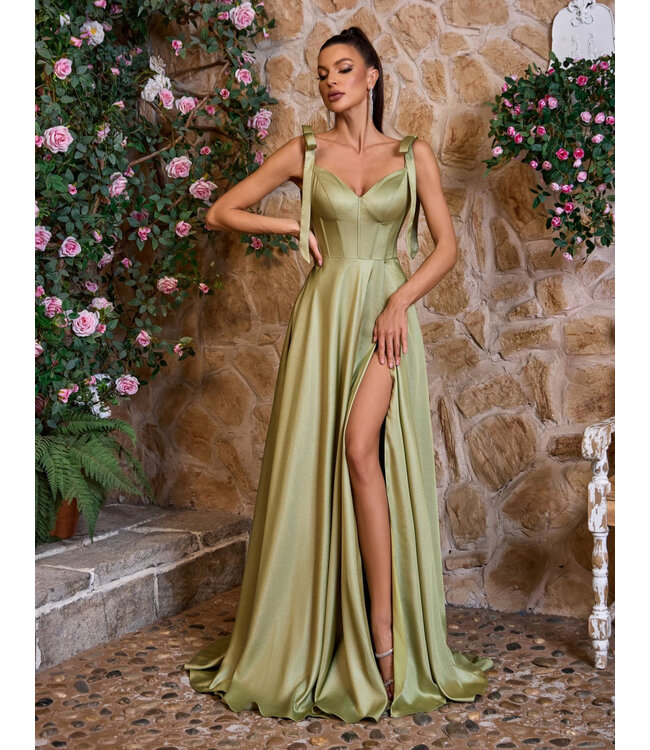 J26037 Robe Fluide Sauge