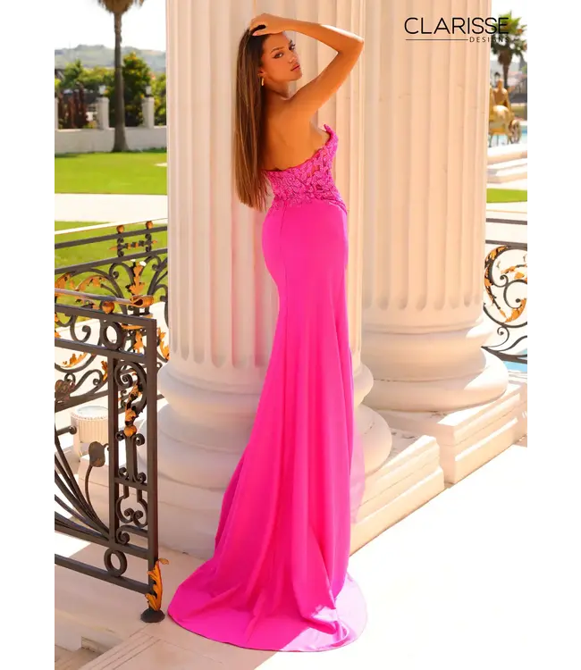 810770 Robe Moulante Brillante Fuschia