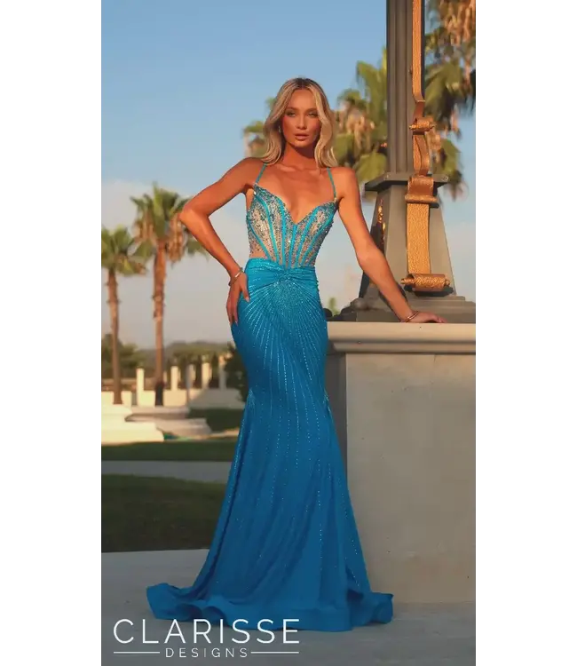 811218 Robe Corset À Brillant Noire