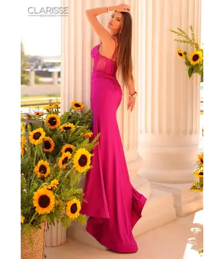 811292 Robe À Corset Scintillante Magenta