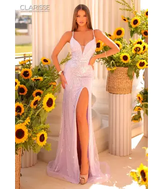 811293 Robe Ajustée Scintillante Lilas