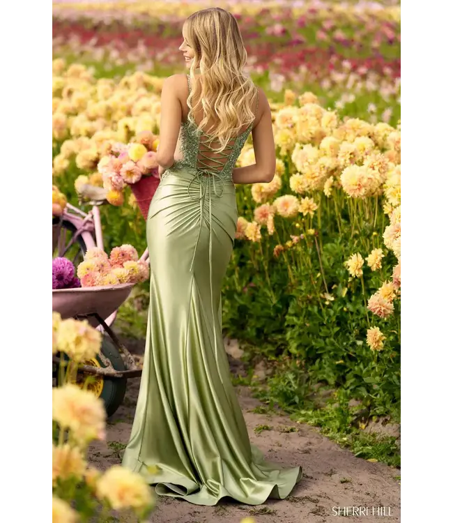 56276 Robe Corset Ajusté Champagne