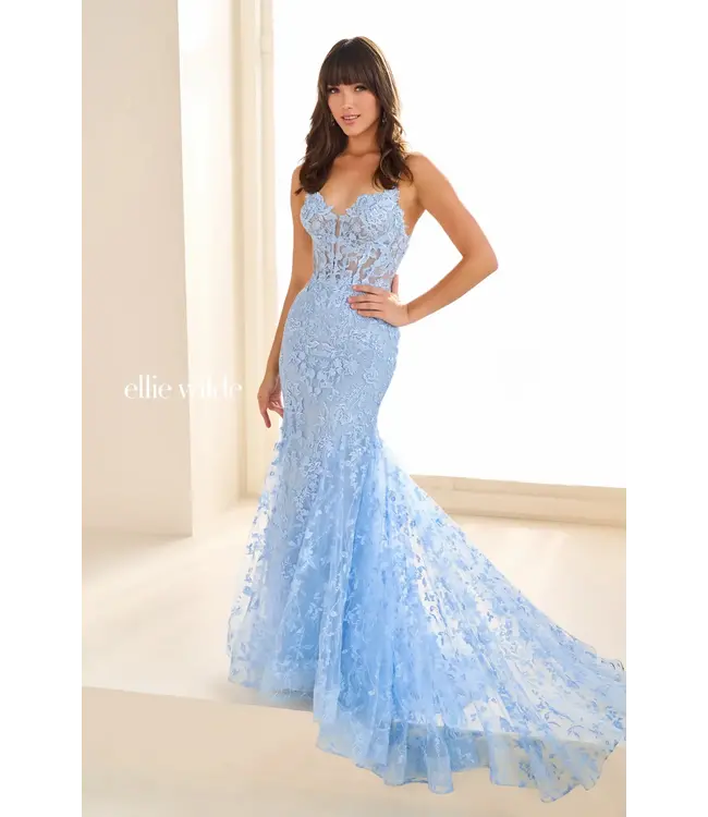 36008 Robe Sirène Bleu Poudre