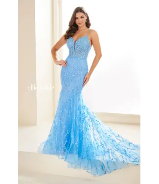 35010 Robe Sirène À Corset Bleu Clochette