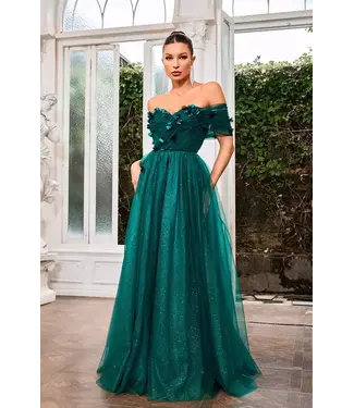 J24005 Robe En Tulle Émeraude
