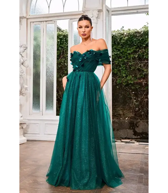 J24005 Robe En Tulle Émeraude