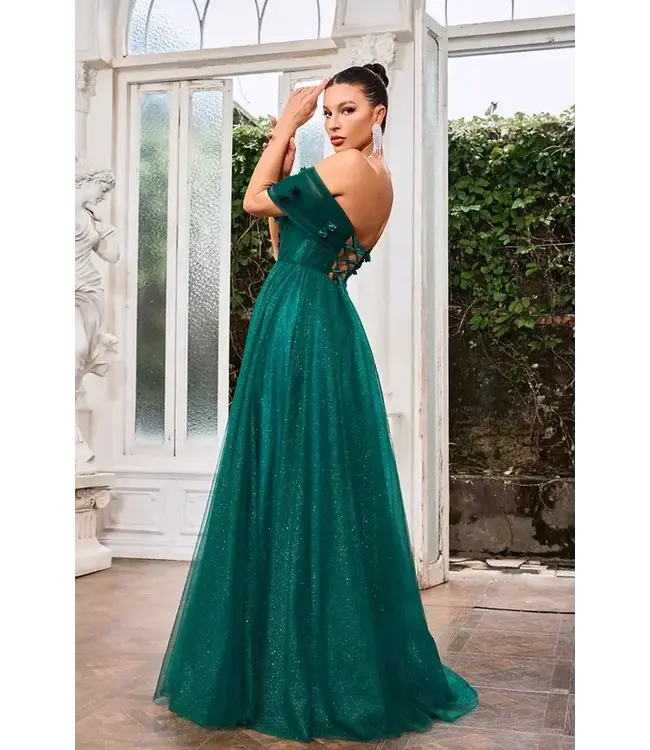 J24005 Robe En Tulle Émeraude